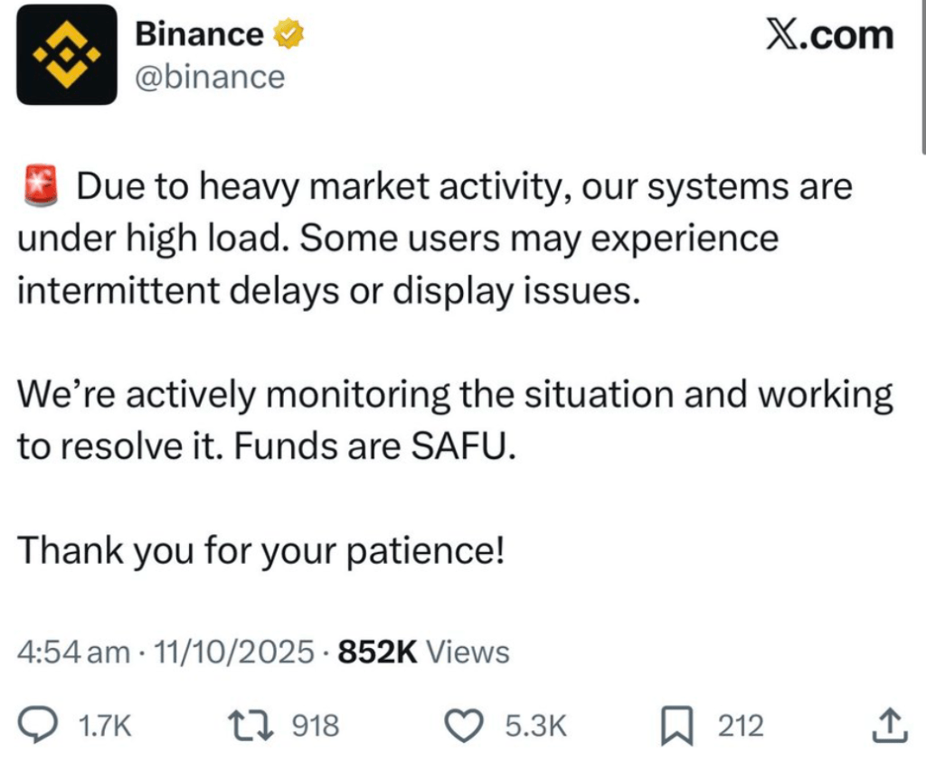 一个帖子引发的“币圈历史最大惨案”:币安宕机,“第三大稳定币”脱锚与惨烈的“铁索连舟”
